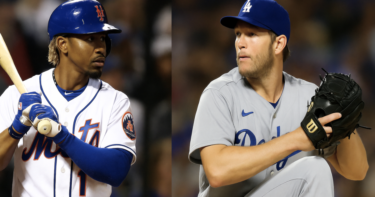Mets and Dodgers players palying in match